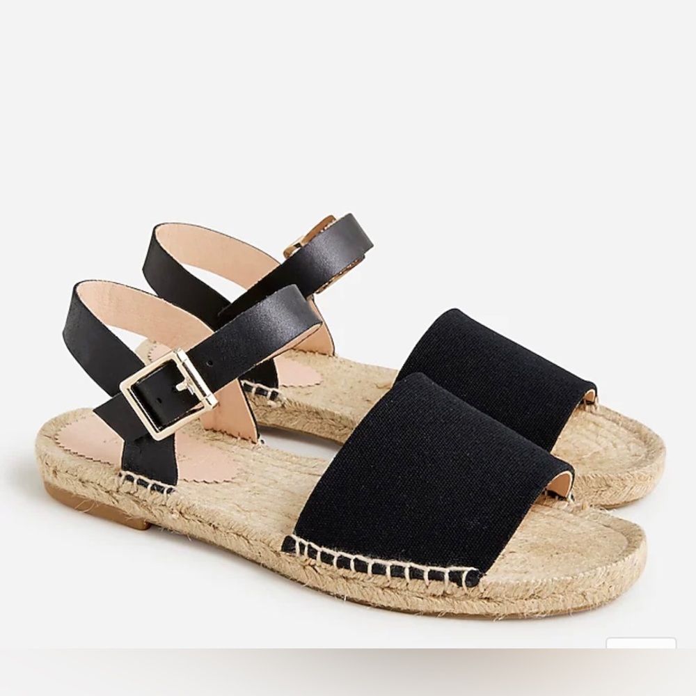 J.Crew Made-in-Spain ankle-strap espadrilles in leather BT392